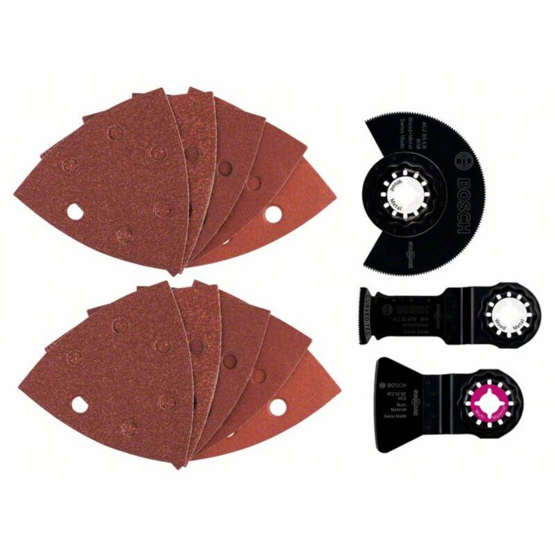 Accessories 2609256977 Kit Starlock universale, 13 pezzi, per taglierina multipla, legno e metallo 1 pz. - Bosch