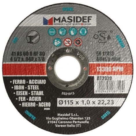Disco taglio Ø230X3,0mm per acciaio ferro