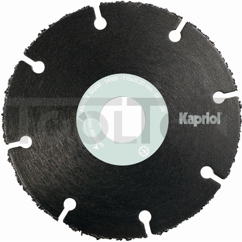 Image of Disco taglio legno pvc cartongesso smerigliatrice flex Ø115mm kapriol