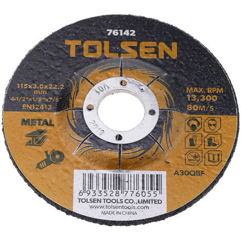 DISCO TAGLIO METALLO 115X3.0MM  TOLSEN