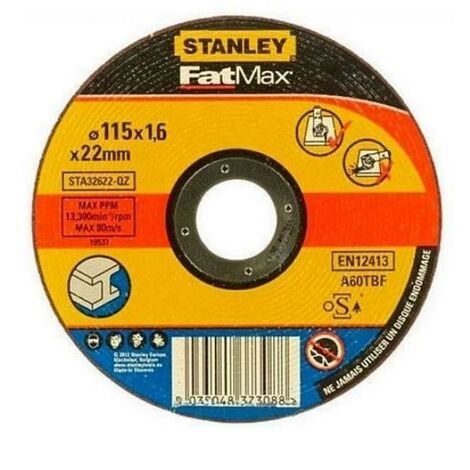 Disco taglio Stanley alluminio ø115 x 1,6 x 22,23 mm
