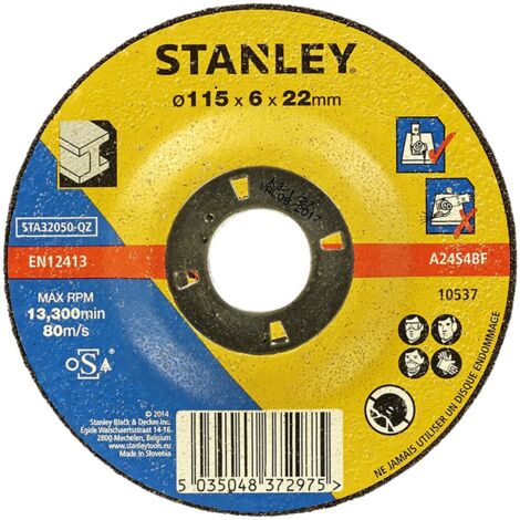 Disco taglio Stanley sbavo ø115 x 6 x 22 mm