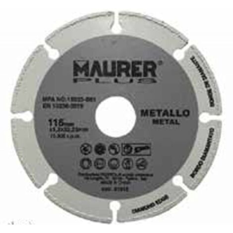DISCO TAGLIO UNIVERSALE P/METALLO MM 115X1,2X22,33 -- MAURER PLUS