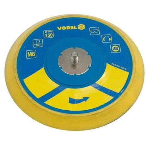 DISCO VOREL 150mm FILETTO M8 PER SMERIGLIATRICE PNEUMATICA (81114) 81115