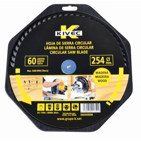 DISCO WIDIA MD 250X30 Z60 KIVEC DM25030Z60