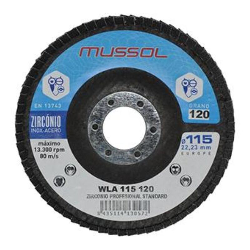

Mussol - DISCO WLA LAMINAS 115 G120 INOXIDABLE