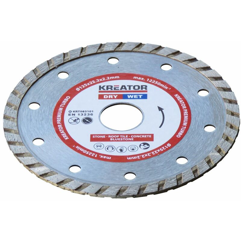 Image of Dischi diamantati universali Turbo - Alesaggio 22,2 mm 1 disco 125 mm 2,2 mm Kreator