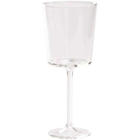 Discobolo Verre à Vin Rouge en Verre Borosilicate Soufflé à la Main 46,5 cl - Set 4 Pièces Design Transparent pour Dégustation de Vins Structurés