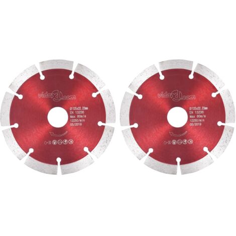 2x Discos de Corte de Diamante Acero Hoja Sierra Amoladora Multitalle
