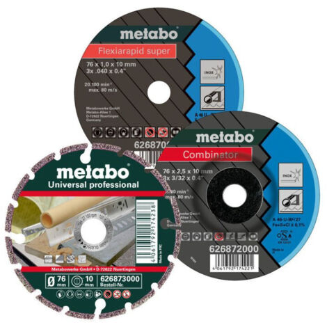 Discos de corte METABO para amoladoras angulares 76 mm 626879000