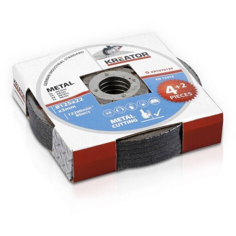 Discos de corte - metales - Ø 125 x 2,5 mm - 6 piezas Kreator