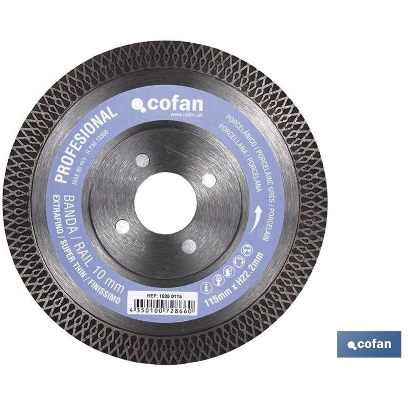 

Disco diamante porcelanico extrafino h-10mm 230mm