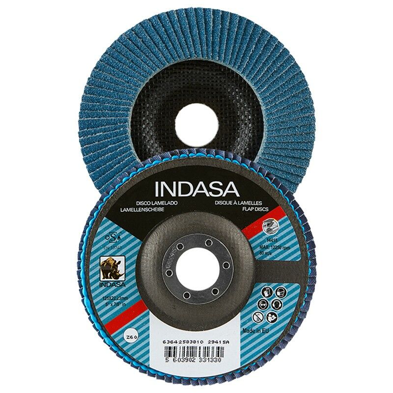 

Discos de láminas de zirconio 115 mm 80 - Indasa