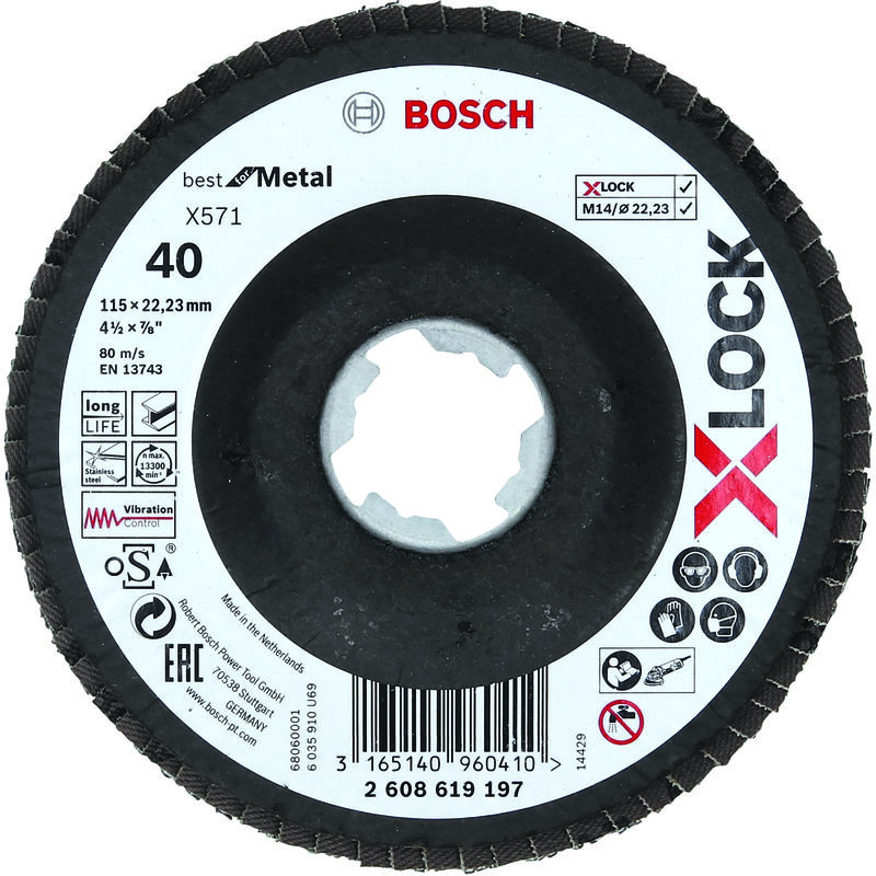 

Bosch X-LOCK Lam.X571 B.Metal:115mm cón.FV G40 2608619197