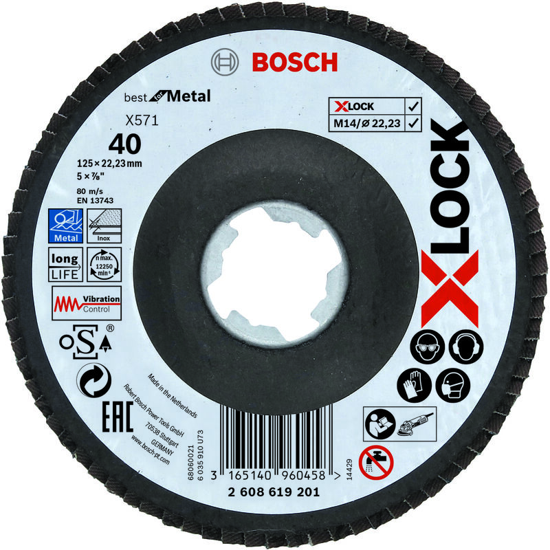 

Bosch X-LOCK Lam.X571 B.Metal:125mm cón.FV G40 2608619201