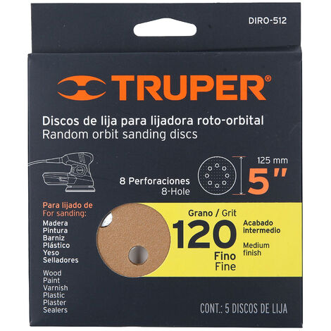 Discos de lija, 125 mm - Grano 120