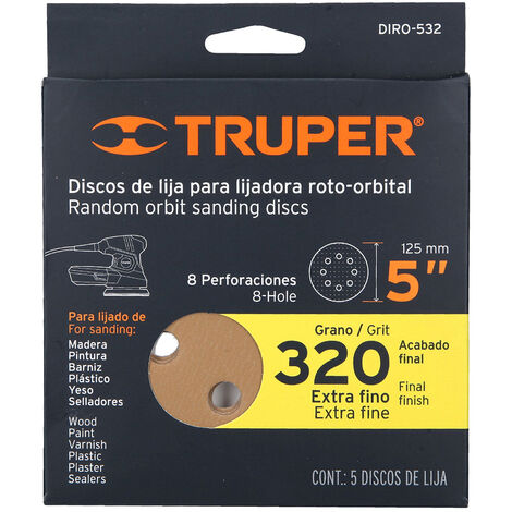 Discos de lija, 125 mm - Grano 320