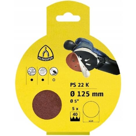 DISCOS DE LIJA 125 mm P120 VELCRO 5 uds.