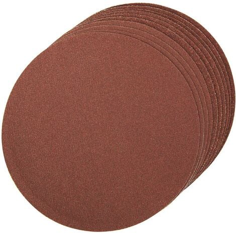 Discos de lija autoadhesivos, 150 mm, 10 pzas Granos: 2 x 60, 4 x 80, 120