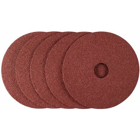 Discos de lija x5 base fibra 115x22mm grano 80 Stanley STA32165-XJ