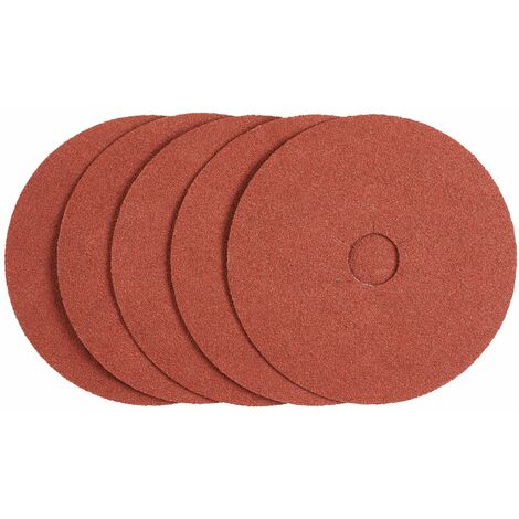 Discos de lija x5 base fibra 125x22mm grano 80 Stanley STA32190-XJ