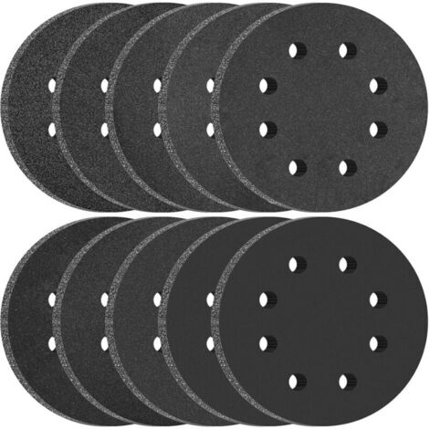 Discos de lijado de 125 mm para uso en seco y húmedo, 8 agujeros, 100 unidades, granos 80, 120, 180, 240, 320, 400, 600, 800, 1000 y 2000, de carburo de silicio para lijadoras orbitales aleatorias.