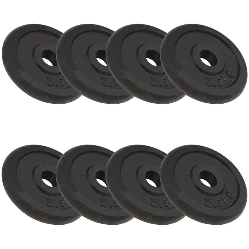 

Discos de Pesas de Hierro Fundido 8 Unidades 8x2,5 kg - Vidaxl