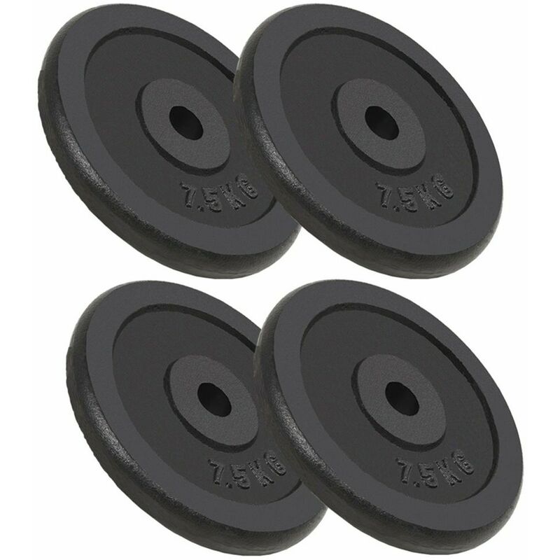 

Discos de pesas de hierro fundido 4 unidades 4x7,5 kg
