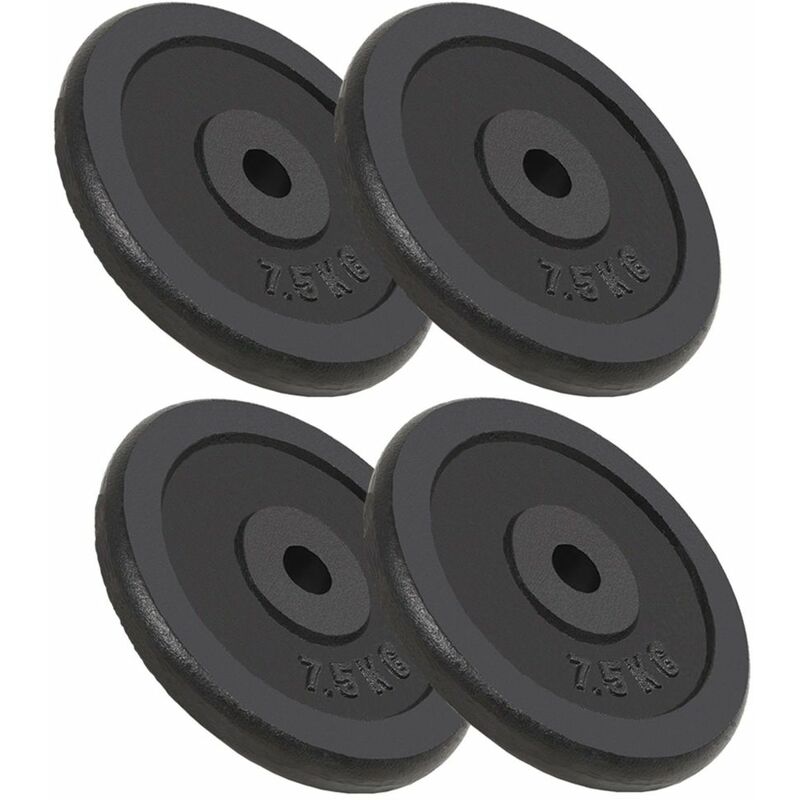 

Discos de pesas de hierro fundido 4 unidades 4x7,5 kg