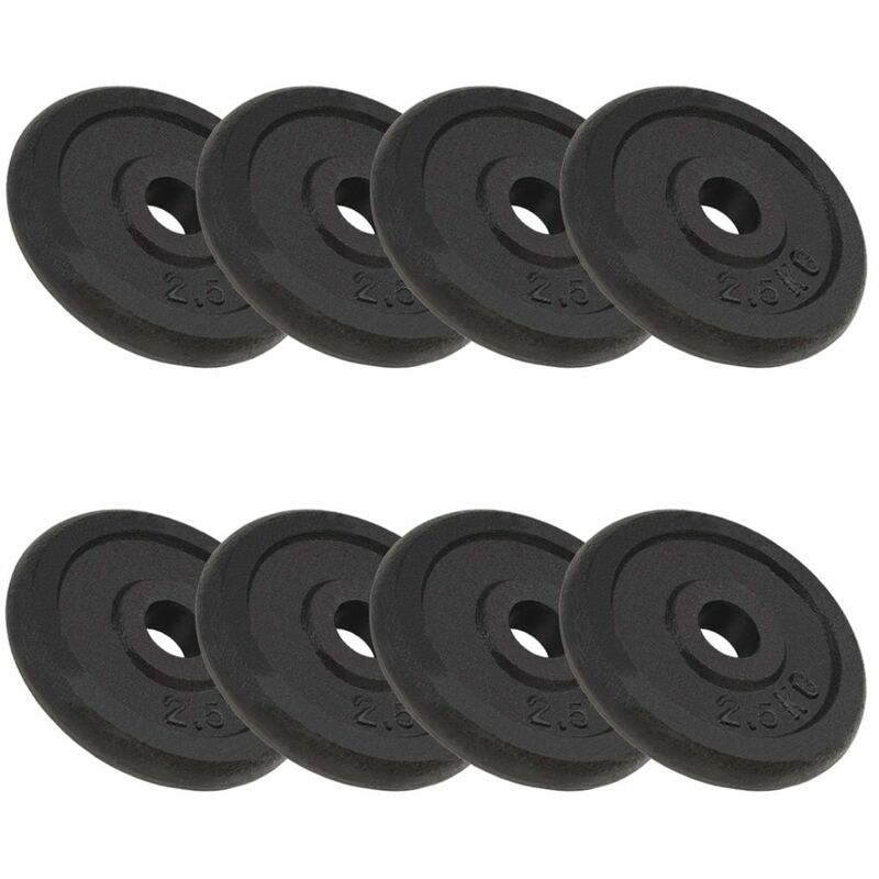

Discos de pesas de hierro fundido 8 unidades 8x2,5 kg