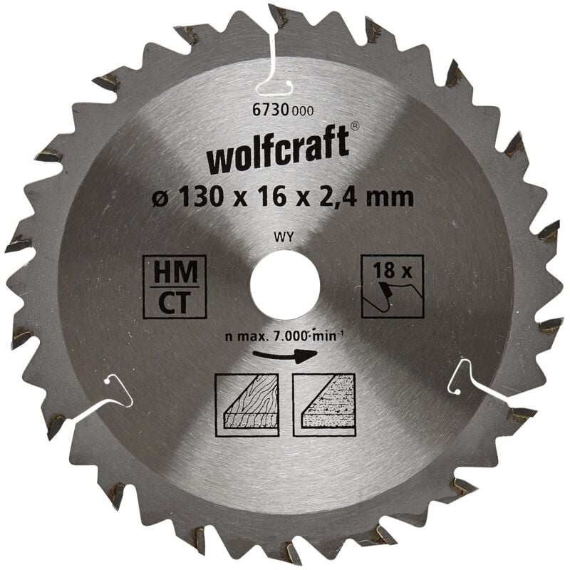 

Discos de sierra circular cortes rápidos y finos 140 x 12,75 mm 18 dientes - Wolfcraft