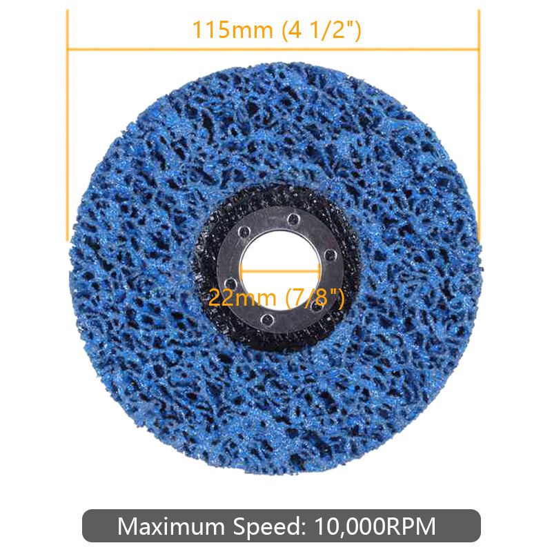 

Discos de tiras, 5 unidades, disco de eliminacion de oxido azul para amoladoras angulares de 4-1 / 2 '' x 7/8 '', para eliminar pintura, oxido,