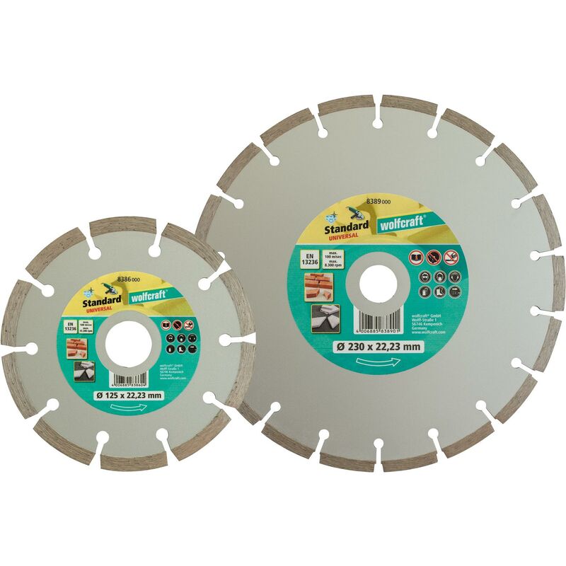 

Discos diamantados de corte Standard Universal para amoladora angular Ø 110 x 22,2 mm