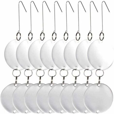 Discos disuasorios de aves KZQ 8 CD de acero inoxidable, de doble cara, reflectantes, repelentes de aves, palomas, gaviotas, golondrinas, gorriones, zorzales, estorninos, mirlos