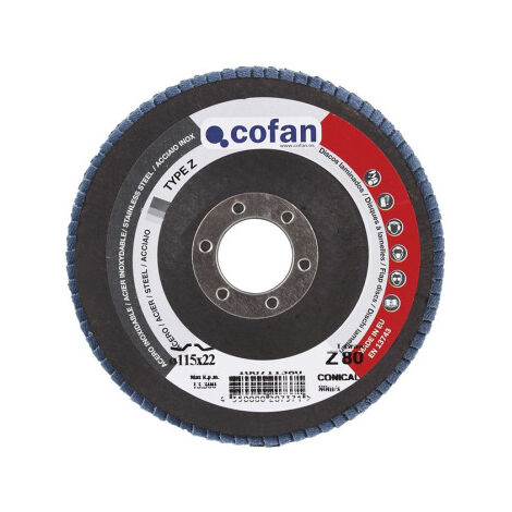 Discos laminados Curvos 35° con zirconio 125 mm G-60