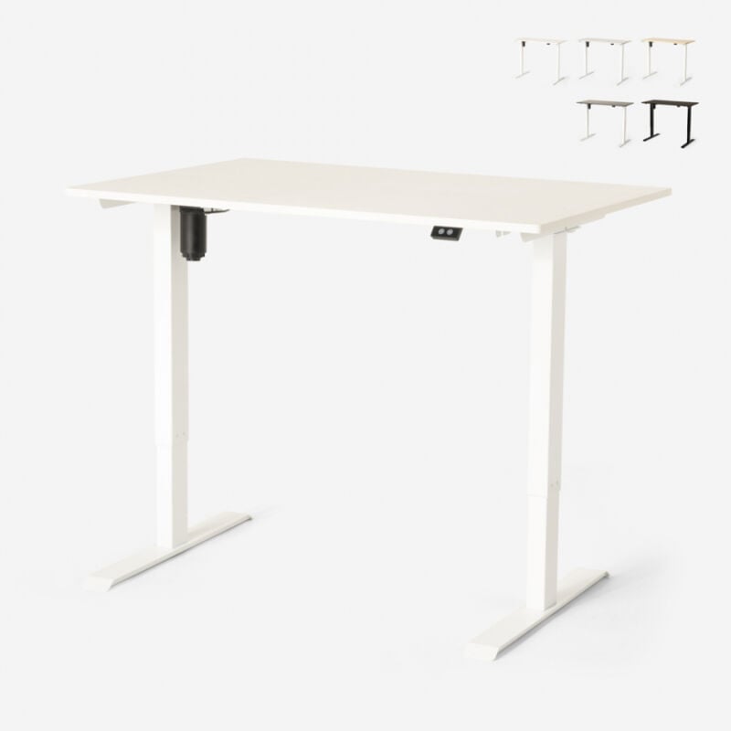 

Office24 - Diseño de escritorio eléctrico ajustable en altura para oficina y estudio Standwalk 120x60 | Color: Blanco