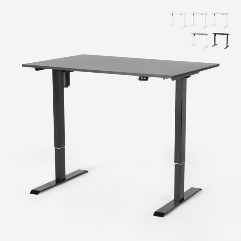 

Office24 - Diseño de escritorio eléctrico ajustable en altura para oficina y estudio Standwalk 120x60 | Color: Negro 2