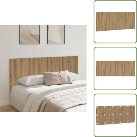 Diseño elegante - vidaXL Cabecero de cama madera ingeniería roble artisan 200x1,5x80 cm - Roble artesanal