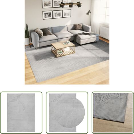 Diseño escandinavo -  Alfombra de pelo corto look escandinavo IZA gris 240x340 cm