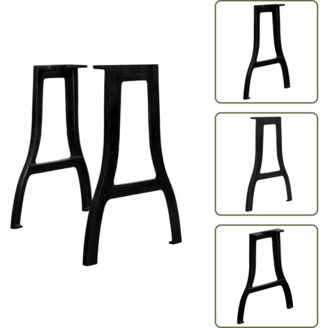 Diseño industrial - vidaXL Patas de mesa de comedor en A hierro fundido 2 unidades - Patas en forma de A