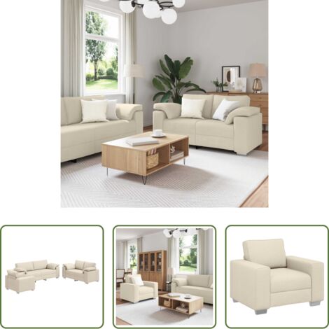 Diseño minimalista -  Sofá 2 pcs Taupé 219 x 80 x 82 cm tela