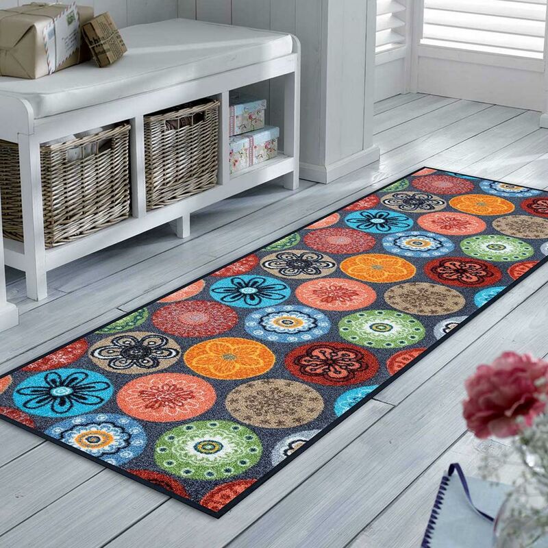 

diseño moderno alfombra 40x60 cm rectangular CORALIS TX Multi Input adecuado para calefacción por suelo radiante - Multicolore