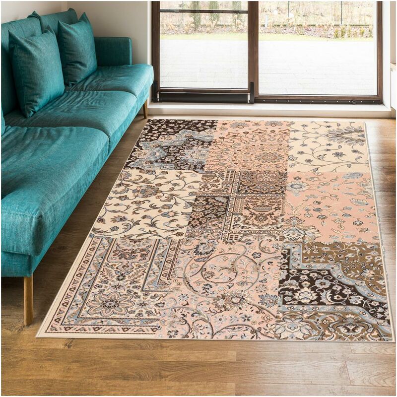 

Diseño de carocimen y alfombra moderna 1 en polipropileno beige - Beige