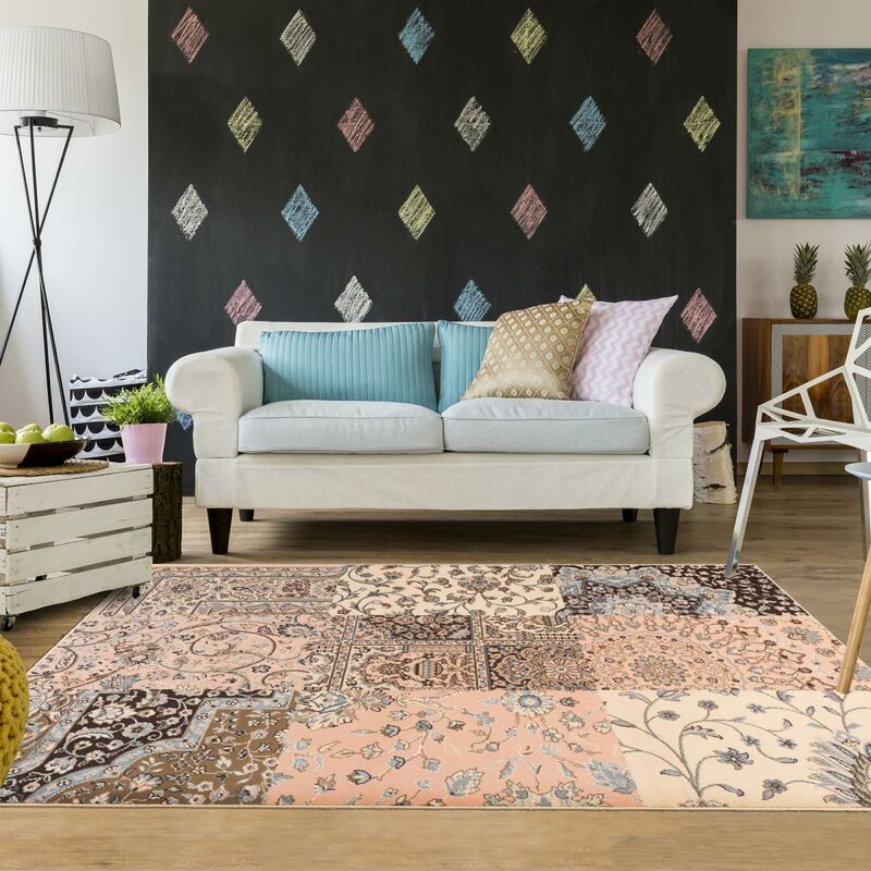 

diseño moderno alfombra 80x150 cm rectangular BC TCHIMETO 1 habitación beige adecuado para calefacción por suelo radiante - Beige