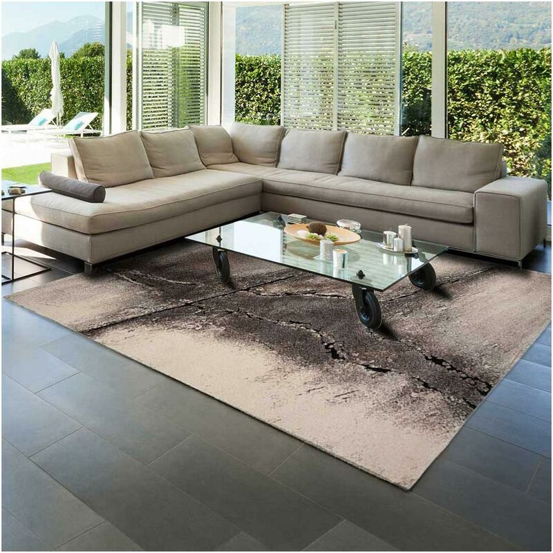 

diseño moderno alfombra 80x150 cm rectangular Tampi Habitación Gris adecuado para calefacción por suelo radiante - Gris