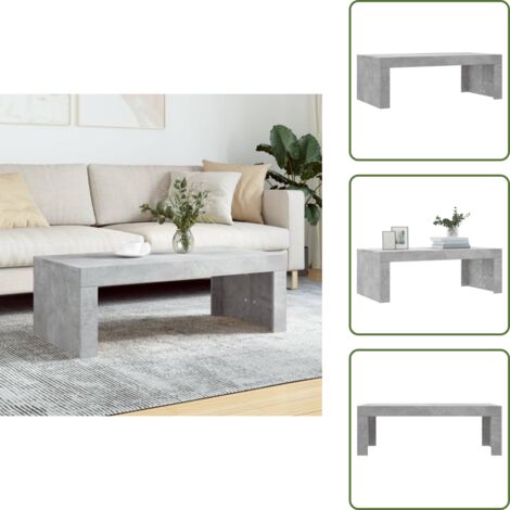 Diseño moderno - vidaXL Mesa de centro madera de ingeniería gris hormigón 102x50x36 cm - Mesa auxiliar