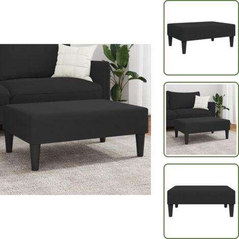 Diseño moderno - vidaXL Reposapiés de terciopelo negro 77x55x31 cm - Pie de sofá
