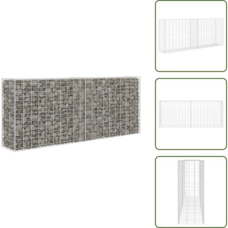 Diseño paisajístico - vidaXL Cesta de gaviones de acero galvanizado 85x30x200 cm - Rocas