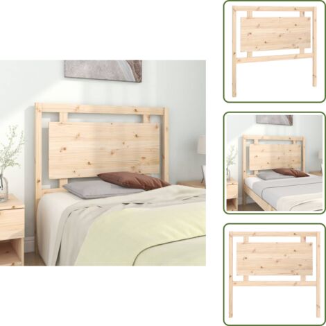 Diseño rústico - vidaXL Cabecero de cama madera maciza de pino 105,5x4x100 cm - Cabecero de cama para dormitorio