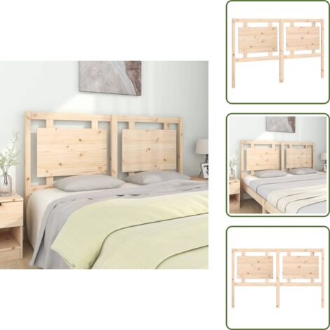 Diseño rústico - vidaXL Cabecero de cama madera maciza de pino 155,5x4x100 cm - Soporte para espalda